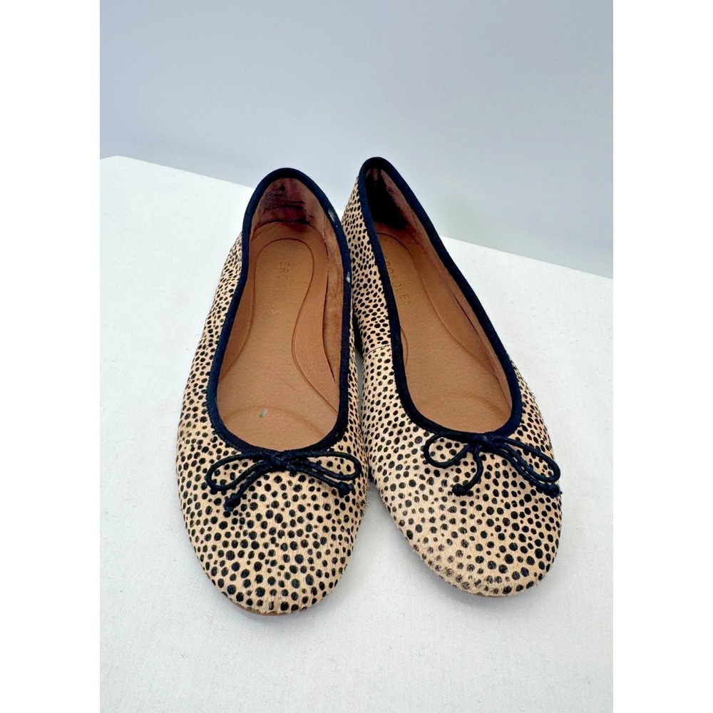 Aerosoles Animal Print Homerun Leather Ballet Flats 9M Tan Combo Leopard Cheetah